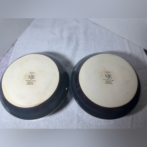 Noble Excellence Cereal Bowls. Set of two. No chips or cracks. Reactive Glaze. - Picture 6 of 6